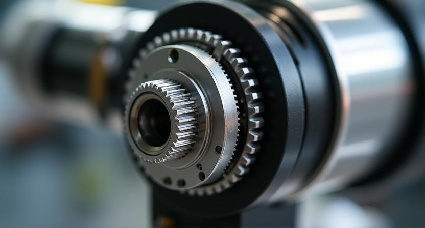 Close-up van een precisie stappenmotor in een Zenith Craftworks montering