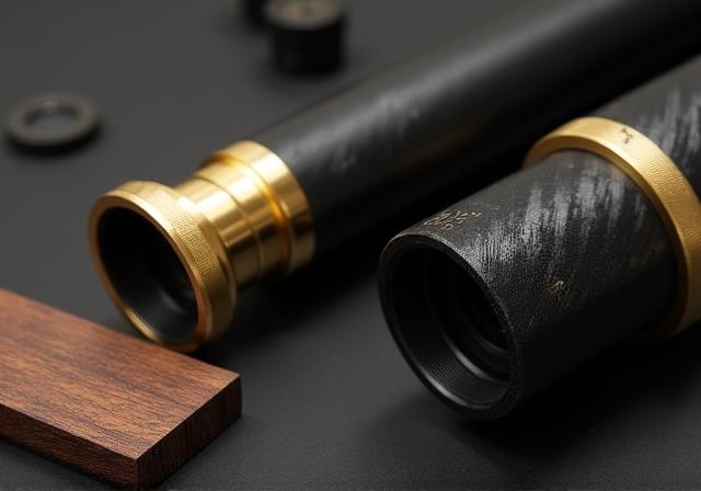 Robuuste materialen zoals messing en carbon in de werkplaats